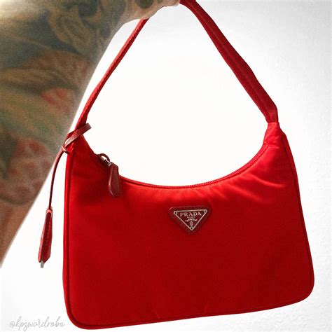 prada red fabric bag|free prada bag with purchase.